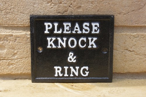 Please knock ring - please,