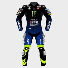 Valentino Rossi Yamaha MotorGP MONSTER RACING LEATHER SUIT AVAILABLE IN ALL SIZE