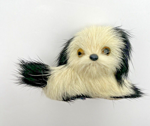 Vintage dog figurine covered - dog,
