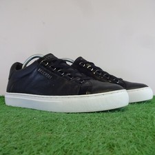 Skechers Trainers Size 7 Womens Black Leather Casual Walking Los Angeles Lace Up