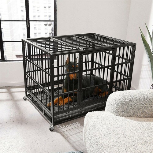 3xl metal durable dog cage - 46",