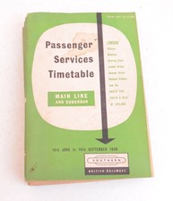 Railway Passenger Timetable BR Southern London & South 15th June 1959