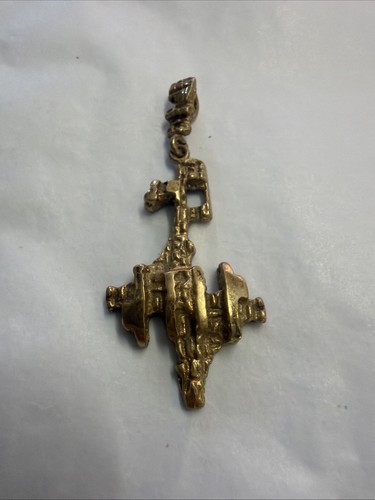 Caravaca cross pendant bronze - cross,