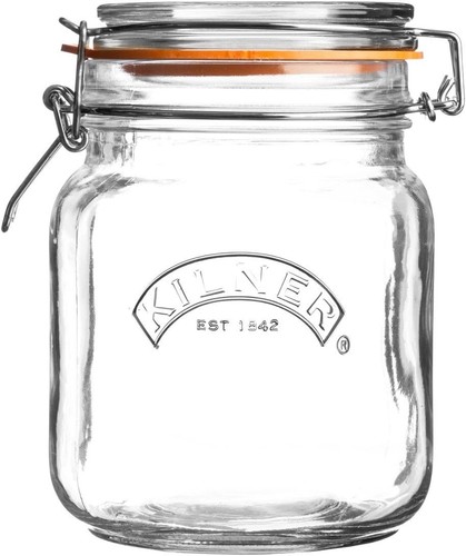 Kilner litre square - square, clip