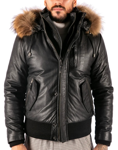 Men real lambskin leather - lambskin,