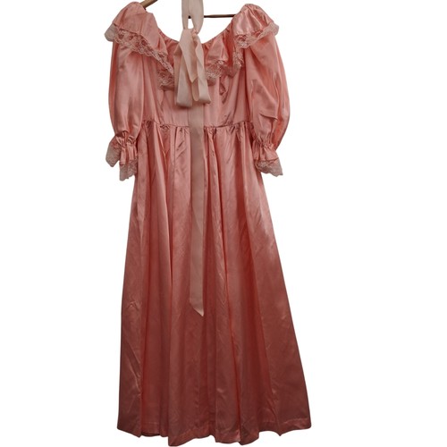 Vintage pink satin evening - vintage,