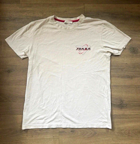 Prada men white cotton crew - prada,