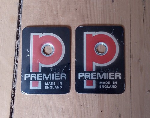 Vintage premier drum badges - premier,