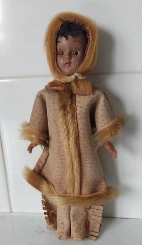 Vintage inuit doll plastic - vintage,