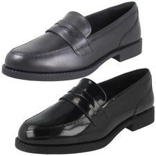 Girls Clarks Leather Penny
