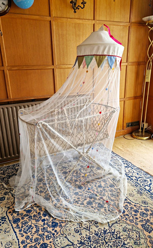 Antique folding victorian crib - folding,