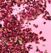 Natural Biodegradable Wedding Confetti Red Burgundy Rose Petals, Dried Vintage