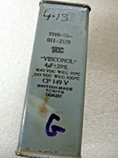 TCC 4µF 4UF 4MFD ± 20% 800VDC  G  Visconol  Oil  Block Paper Capacitor Used