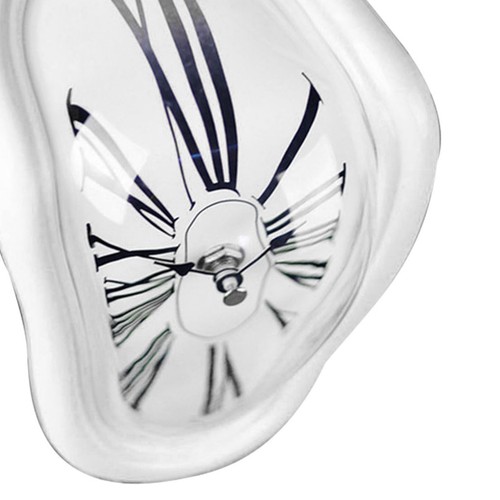 White melting clock plastic - white,