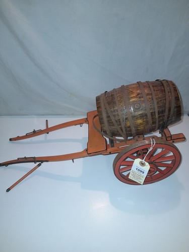 Vintage wooden hand cart - wooden,