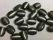 20 Pewter Grey Metal Oval 27mm