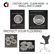 CASTOR CUPS CLEAR RIGID MXED