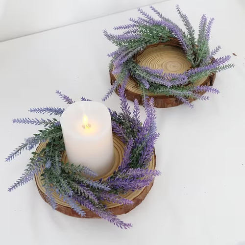 Lavender candle ring - lavender,