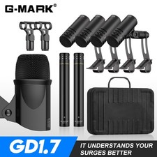 7 Piece G-Mark 1.7 Drum Mic Set With Carry Case 
