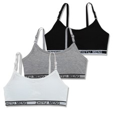 3 PACK Girls First Bras Teenagers Crop Tops Bralette Underwear Size for 8 -14Y