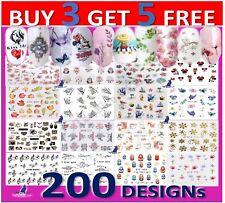 Nail Stickers -Water Decals Flowers Lace Tribal  Jewels Feathers Butterfly  🌸🌸