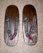 RARE NEW JAPANESE WOODEN GETA, KIMONO YUKATA SHOES  FLIP FLOPS 24cm, Max UK5.5