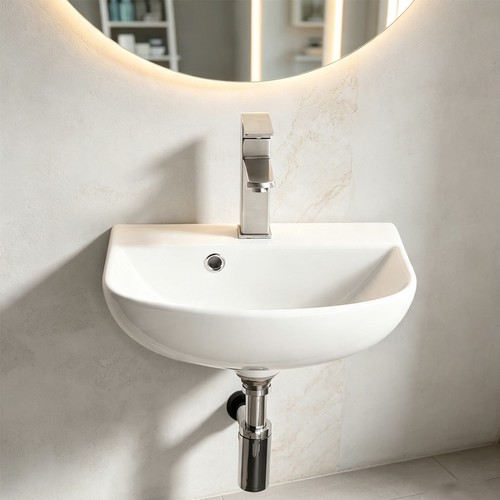 Bathroom basin wall hung - basin,