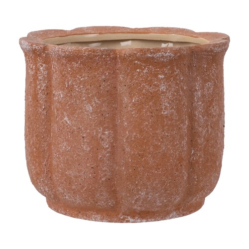 8in terracotta flower planter - flower,