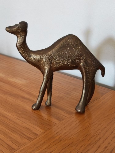Vintage brass camel figure - vintage,