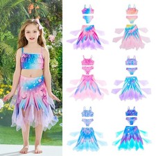3pcs Girls Mermaid Summer