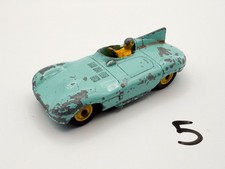 RARE DINKY TOYS # 238 JAGUAR TYPE D RACING CAR DIECAST MODEL 1962 YELLOW HUBS