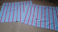 1 pair small curtains Clarke & Clarke deckchair stripe 23.5" long x 32.5" wide