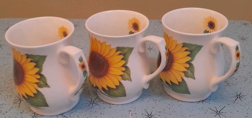 Three sunflower beakers - three, by