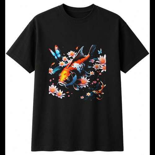 Koi butterfly portrait mens - koi,