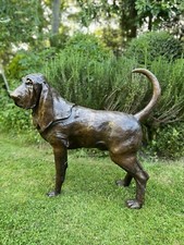 Bronze Hound Life size Dog Blood Hound Bronze dog Garden Statue cast Bronze