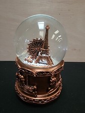 Eiffel Tower with London Eye Glass Dome Showpiece for Gift Home Decor #D9