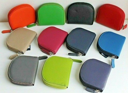 Leather zip around tray coin - leather,