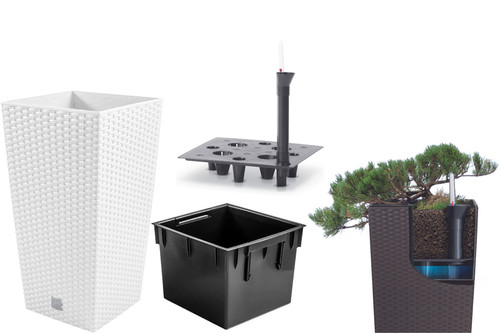 Square plant pot elegant - square,