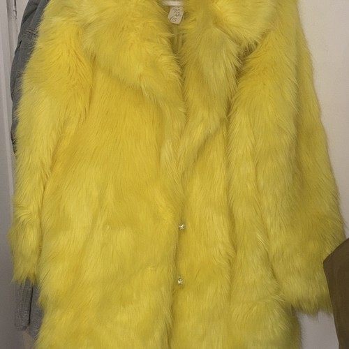 Women yellow faux fur - women's,