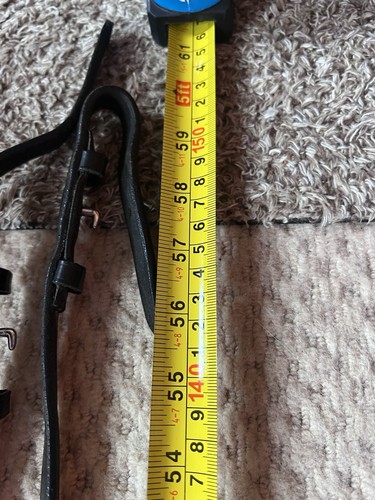 Long black leather reins - black, 60”