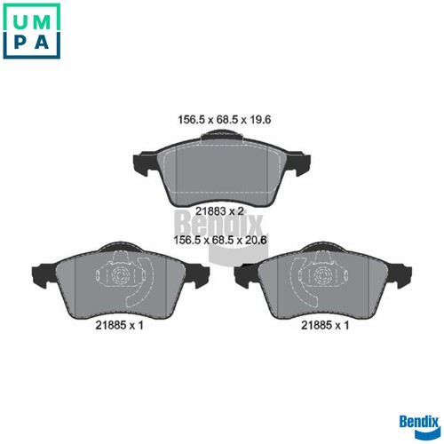 Brake pad set - pad,