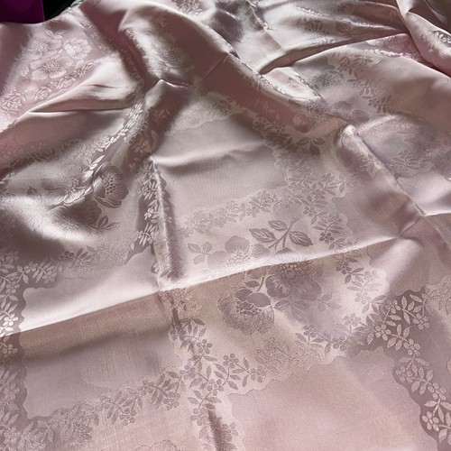 Pink floral rectangular