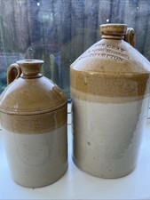 Vintage stoneware bottles - stoneware, x2