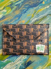 Moynat Paris Leather card wallet,Brown, Leather