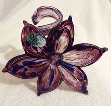 Murano Glass Flower Hand Blown