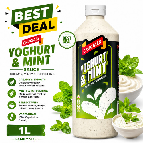 Crucials yoghurt mint 1l - crucials, &