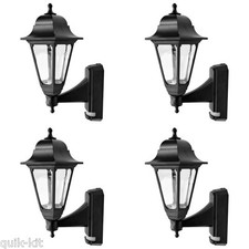 4 x ASD CL/BK100P Coach Lanterns with PIR Sensor (Black) Polycarbonate