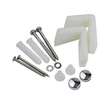 Toilet Fixing Kit L Shape Brackets Back to Wall WC Angled Bathroom Fixings