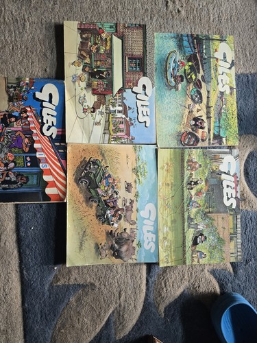 Giles cartoon books - cartoon, x5