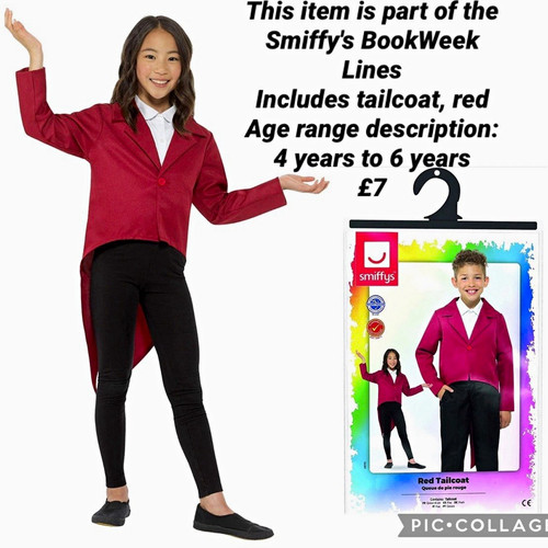 Smiffy book week red - book,